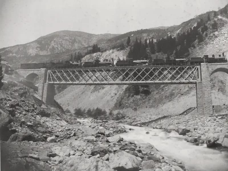 Load-testing a new rail bridge